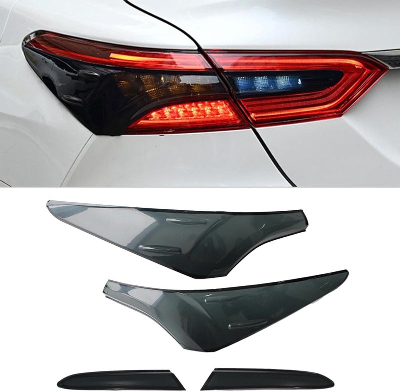 AUCERAMIC 4Pcs Tail Light Lamp Cover Guard Trim Fit 2018 2019 2020 2021 2022 2023 2024 for Toyota Camry Tail Light Frame Bezels - Image 1